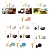 Maxbell Matcha Tea Set Gift for Tea Lovers Handcrafted Bamboo Matcha Whisk and Stand White