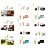 Maxbell Matcha Tea Set Gift for Tea Lovers Handcrafted Bamboo Matcha Whisk and Stand White
