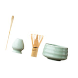 Maxbell Matcha Tea Set Gift for Tea Lovers Handcrafted Bamboo Matcha Whisk and Stand Light Green