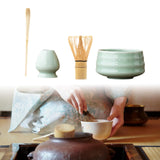 Maxbell Matcha Tea Set Gift for Tea Lovers Handcrafted Bamboo Matcha Whisk and Stand Light Green