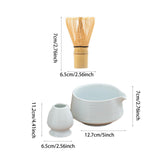 Maxbell Matcha Tea Set Japanese Handmade for Tea Lovers Tea Bowl Matcha Utensils Set White