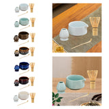 Maxbell Matcha Tea Set Japanese Handmade for Tea Lovers Tea Bowl Matcha Utensils Set White
