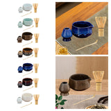 Maxbell Matcha Tea Set Japanese Handmade for Tea Lovers Tea Bowl Matcha Utensils Set White