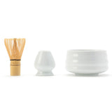 Maxbell Matcha Tea Set Japanese Handmade for Tea Lovers Tea Bowl Matcha Utensils Set White