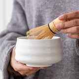 Maxbell Matcha Tea Set Japanese Handmade for Tea Lovers Tea Bowl Matcha Utensils Set White