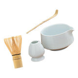 Maxbell Matcha Tea Set Japanese Handmade for Tea Lovers Tea Bowl Matcha Utensils Set White