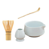 Maxbell Matcha Tea Set Japanese Handmade for Tea Lovers Tea Bowl Matcha Utensils Set White