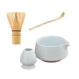 Maxbell Matcha Tea Set Japanese Handmade for Tea Lovers Tea Bowl Matcha Utensils Set White