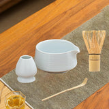 Maxbell Matcha Tea Set Japanese Handmade for Tea Lovers Tea Bowl Matcha Utensils Set White