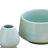 Maxbell Matcha Tea Set Japanese Handmade for Tea Lovers Tea Bowl Matcha Utensils Set Cyan