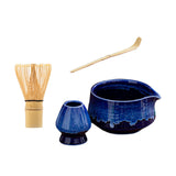 Maxbell Matcha Tea Set Japanese Handmade for Tea Lovers Tea Bowl Matcha Utensils Set Blue