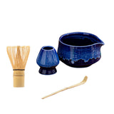 Maxbell Matcha Tea Set Japanese Handmade for Tea Lovers Tea Bowl Matcha Utensils Set Blue