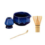 Maxbell Matcha Tea Set Japanese Handmade for Tea Lovers Tea Bowl Matcha Utensils Set Blue
