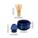 Maxbell Matcha Tea Set Japanese Handmade for Tea Lovers Tea Bowl Matcha Utensils Set Blue