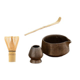 Maxbell Matcha Tea Set Japanese Handmade for Tea Lovers Tea Bowl Matcha Utensils Set Brown
