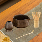 Maxbell Matcha Tea Set Japanese Handmade for Tea Lovers Tea Bowl Matcha Utensils Set Brown
