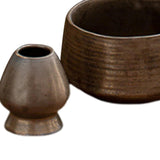 Maxbell Matcha Tea Set Japanese Handmade for Tea Lovers Tea Bowl Matcha Utensils Set Brown
