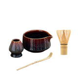 Maxbell Matcha Tea Set Japanese Handmade for Tea Lovers Tea Bowl Matcha Utensils Set Red Blue