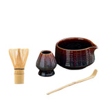 Maxbell Matcha Tea Set Japanese Handmade for Tea Lovers Tea Bowl Matcha Utensils Set Red Blue