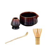 Maxbell Matcha Tea Set Japanese Handmade for Tea Lovers Tea Bowl Matcha Utensils Set Red Blue