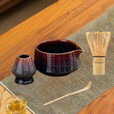 Maxbell Matcha Tea Set Japanese Handmade for Tea Lovers Tea Bowl Matcha Utensils Set Red Blue