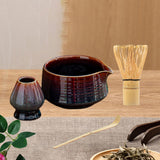 Maxbell Matcha Tea Set Japanese Handmade for Tea Lovers Tea Bowl Matcha Utensils Set Red Blue