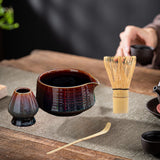 Maxbell Matcha Tea Set Japanese Handmade for Tea Lovers Tea Bowl Matcha Utensils Set Red Blue