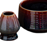 Maxbell Matcha Tea Set Japanese Handmade for Tea Lovers Tea Bowl Matcha Utensils Set Red Blue