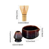 Maxbell Matcha Tea Set Japanese Handmade for Tea Lovers Tea Bowl Matcha Utensils Set Red Blue