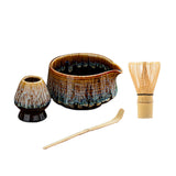 Maxbell Matcha Tea Set Japanese Handmade for Tea Lovers Tea Bowl Matcha Utensils Set Golden