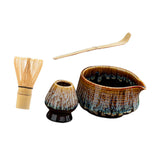 Maxbell Matcha Tea Set Japanese Handmade for Tea Lovers Tea Bowl Matcha Utensils Set Golden