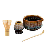 Maxbell Matcha Tea Set Japanese Handmade for Tea Lovers Tea Bowl Matcha Utensils Set Golden