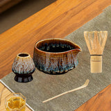 Maxbell Matcha Tea Set Japanese Handmade for Tea Lovers Tea Bowl Matcha Utensils Set Golden