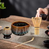 Maxbell Matcha Tea Set Japanese Handmade for Tea Lovers Tea Bowl Matcha Utensils Set Golden