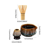 Maxbell Matcha Tea Set Japanese Handmade for Tea Lovers Tea Bowl Matcha Utensils Set Golden