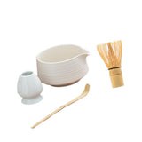 Maxbell Matcha Tea Set Japanese Handmade for Tea Lovers Tea Bowl Matcha Utensils Set Lunar White