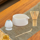 Maxbell Matcha Tea Set Japanese Handmade for Tea Lovers Tea Bowl Matcha Utensils Set Lunar White