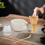 Maxbell Matcha Tea Set Japanese Handmade for Tea Lovers Tea Bowl Matcha Utensils Set Lunar White