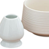 Maxbell Matcha Tea Set Japanese Handmade for Tea Lovers Tea Bowl Matcha Utensils Set Lunar White