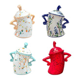 Maxbell Attitude Canister Sassy Teapot with Attitude for Living Room Wedding Kitchen Yellow