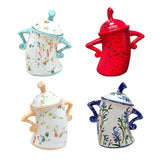 Maxbell Attitude Canister Sassy Teapot with Attitude for Living Room Wedding Kitchen Yellow