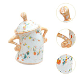 Maxbell Attitude Canister Sassy Teapot with Attitude for Living Room Wedding Kitchen Yellow