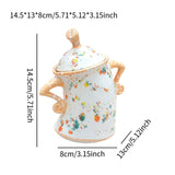 Maxbell Attitude Canister Sassy Teapot with Attitude for Living Room Wedding Kitchen Yellow