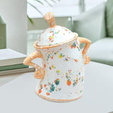 Maxbell Attitude Canister Sassy Teapot with Attitude for Living Room Wedding Kitchen Yellow