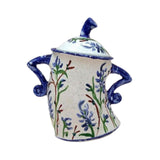 Maxbell Attitude Canister Sassy Teapot with Attitude for Living Room Wedding Kitchen Deep Blue