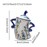 Maxbell Attitude Canister Sassy Teapot with Attitude for Living Room Wedding Kitchen Deep Blue