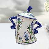 Maxbell Attitude Canister Sassy Teapot with Attitude for Living Room Wedding Kitchen Deep Blue