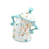 Maxbell Attitude Canister Sassy Teapot with Attitude for Living Room Wedding Kitchen Light Blue