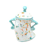 Maxbell Attitude Canister Sassy Teapot with Attitude for Living Room Wedding Kitchen Light Blue