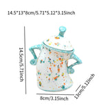 Maxbell Attitude Canister Sassy Teapot with Attitude for Living Room Wedding Kitchen Light Blue